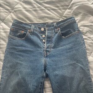 Levi’s Cropped 501 Dark Blue Jeans